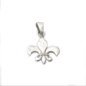 Fleur de Lis Florence Italy Sterling Silver Pendant